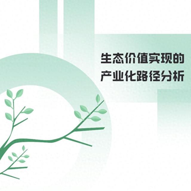 生态价值实现的产业化路径分析